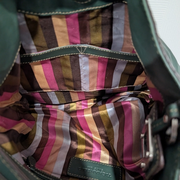 Tignanello Dark Green Leather Shoulder/Hobo Bag - Picture 9 of 14